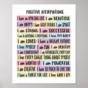 Positiva bekräftelser poster