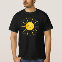 Positiva bekräftelser Sol Söt Mental hälsa Motiv