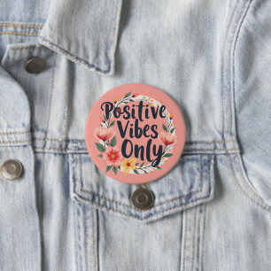 Positiva bilder Endast Blommigtens utandningsdesig Knapp