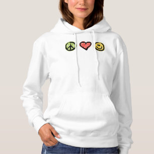 Positiva budskapssymboler för freden i Kärlek T Shirt