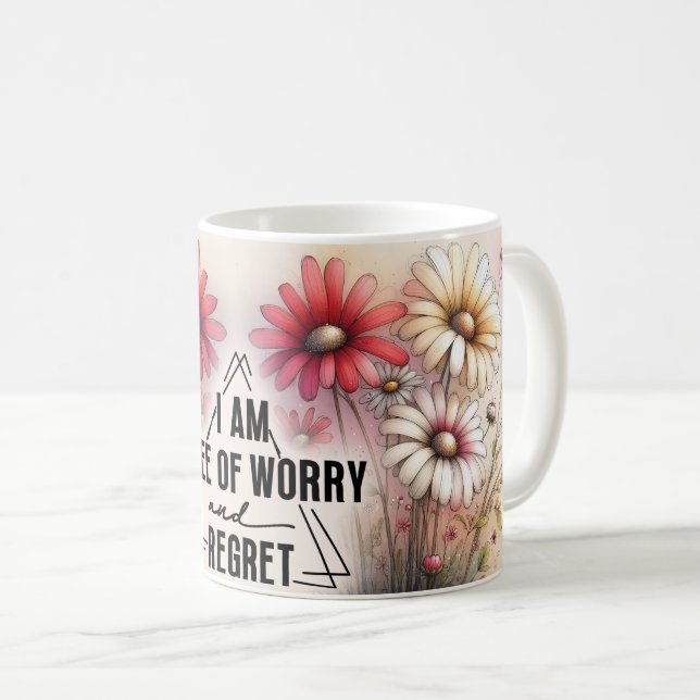 Positiva Citat Blommig Mugg (Framsida höger)