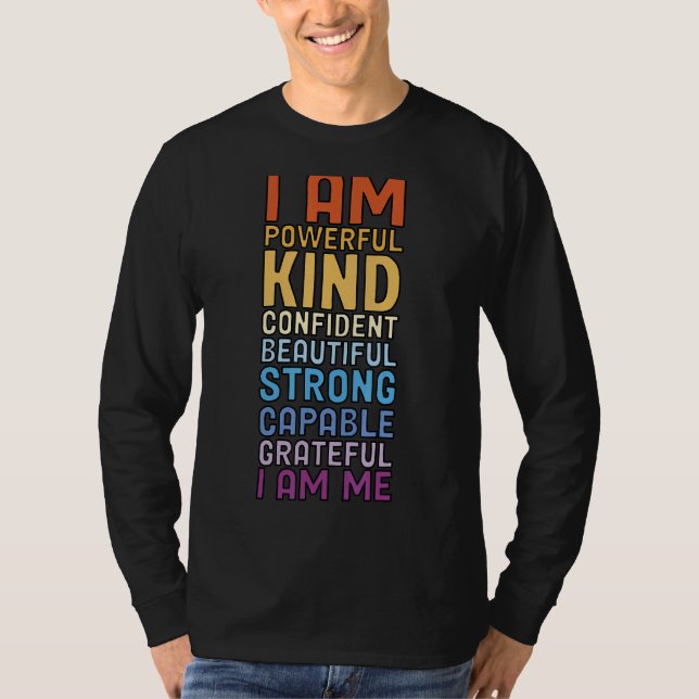 Positiva citat Kvinnor inspirerande T Shirt (Framsida)
