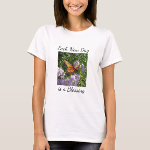 Positiva dagskurvor Färgfull monarch Butterfly T Shirt