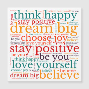 Positiva fraser WordArt Mönster Multifärgad White