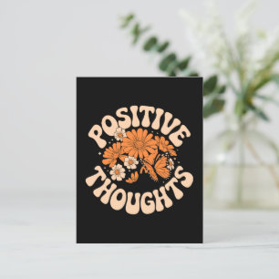 Positiva Tankar – Blommor och Fjärilar Vykort