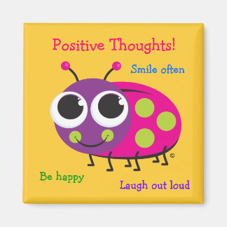 Positiva tankar - Cute Ladybug Magnet