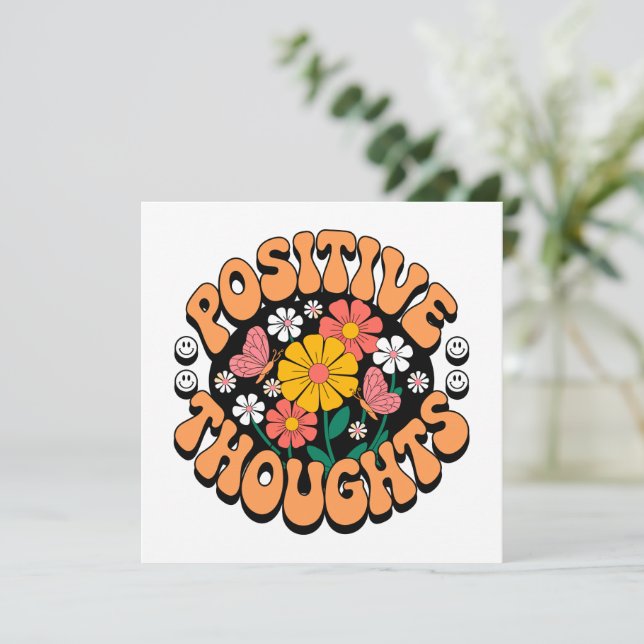 Positiva tankar - inspirationell Blommigt (2) (Stående Fram)