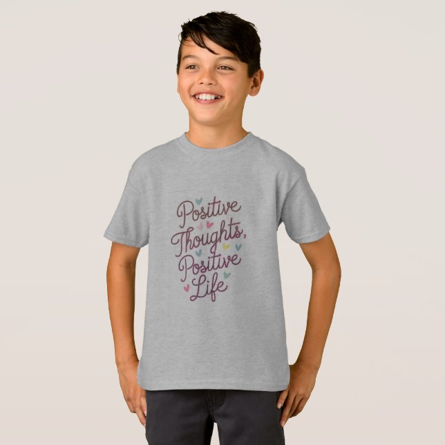 "Positiva tankar, positiv livslängd - brant Mindse T Shirt (Hel framsida)