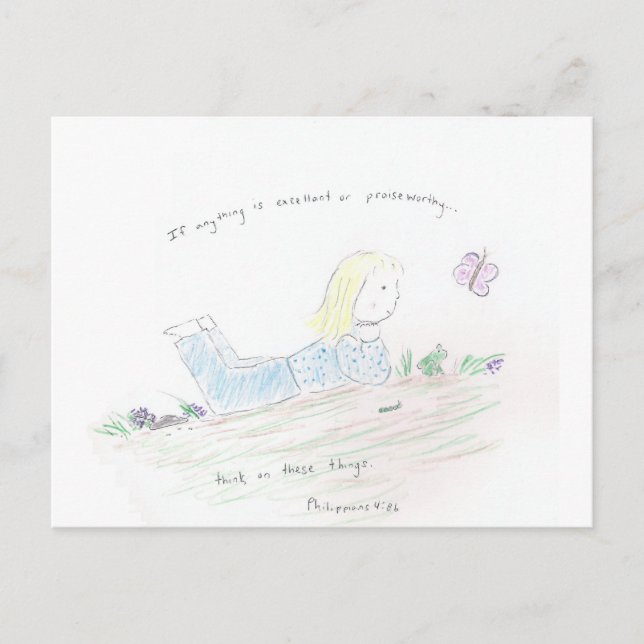 Positiva tankar vykort (Framsida)