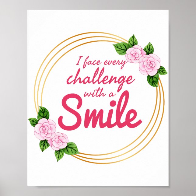 Positiva vibes citat för arbete, liv och framgång poster (Framsidan)