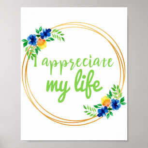 Positiva vibes-citat för liv och arbete poster