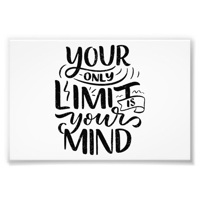 Positiva vibes - Din enda gräns är ditt sinne Fototryck (Framsidan)