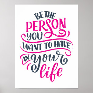 Positiva vibes - må vara den person du vill ha poster