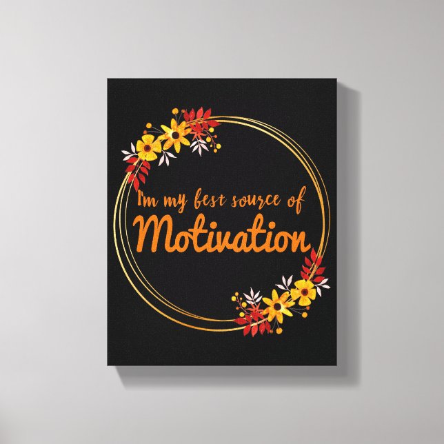 Positiva vibes ord för motivation canvastryck (Framsida)