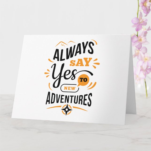 Positiva vibes - Säg alltid ja till nya Äventyr Kort (Orkide)