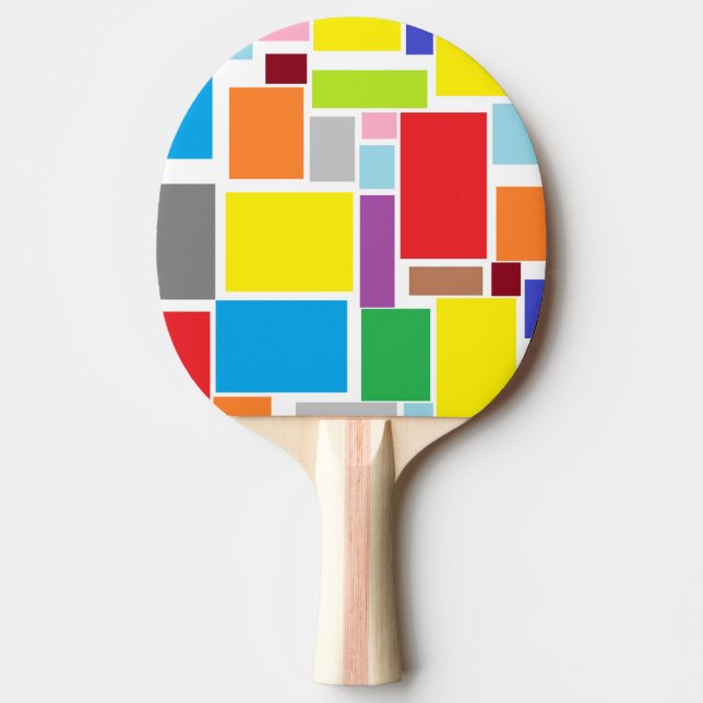 Positiva Vibrationer Färgglada Block Ping Pong Pad Pingisracket (Framsidan)