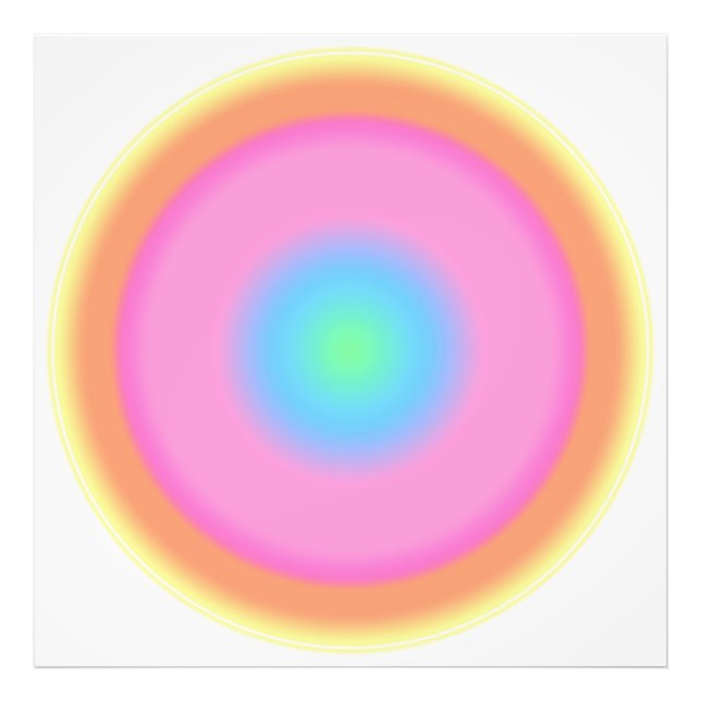 Positiva vibrationer - Färggradient Fototryck (Framsidan)