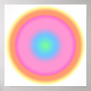 Positiva vibrationer - Färggradient Poster