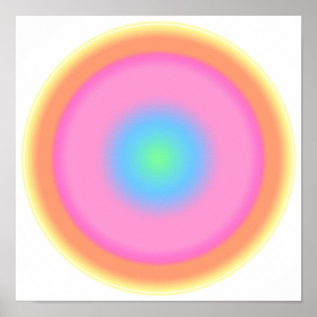 Positiva vibrationer - Färggradient Poster (Framsidan)