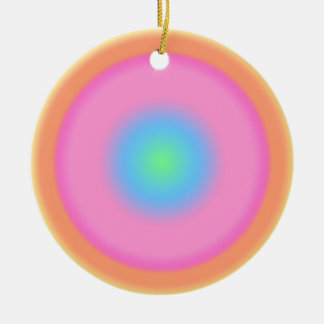 Positiva vibrationer - färgstark radiell övertonin julgransprydnad keramik