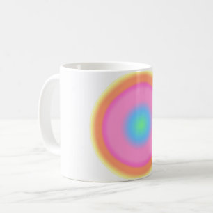 Positiva vibrationer - färgstark radiell övertonin kaffemugg