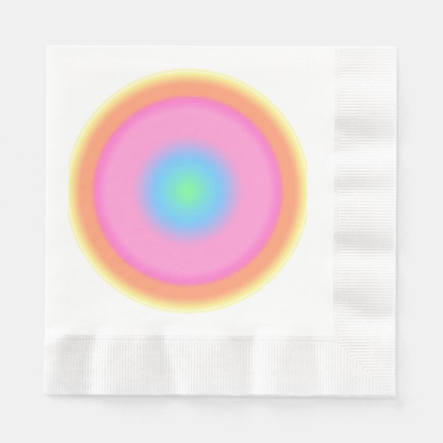 Positiva vibrationer - färgstark radiell övertonin pappersservett (Framsidan)