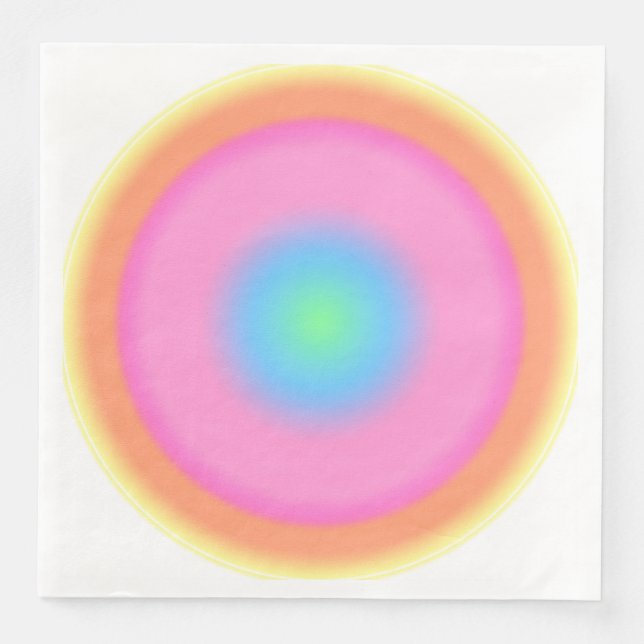 Positiva vibrationer - färgstark radiell övertonin pappersservett (Framsida)
