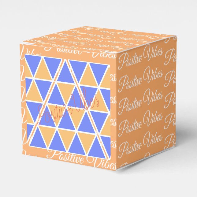 Positiva Vibrationer Funky Trianglar Pyramider Pre Presentaskar (Framsidan Sidan)