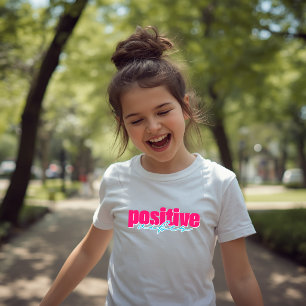 Positiva vibrationer Hot Pink & Turkos Barn Grafis T Shirt