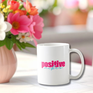 Positiva Vibrationer Hot Pink & Turkos Söt Kaffe Kaffemugg