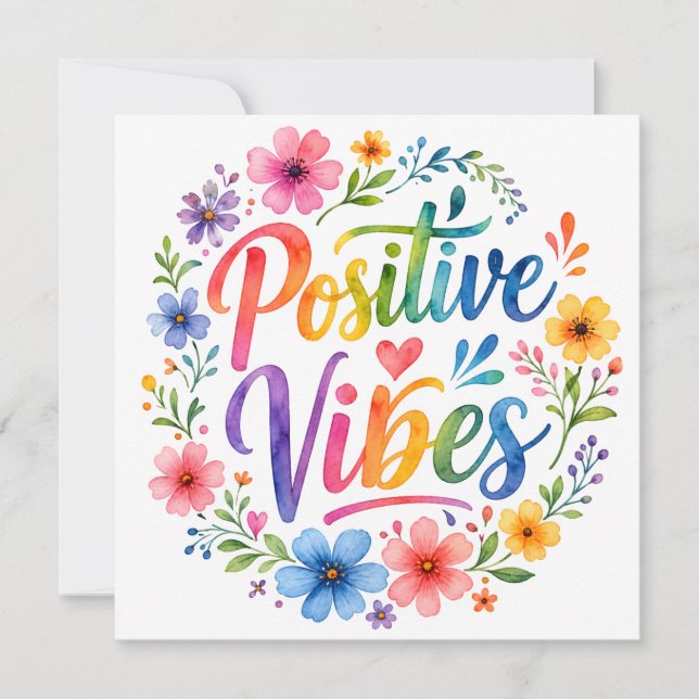 Positiva vibrationer inbjudningar (Framsida)