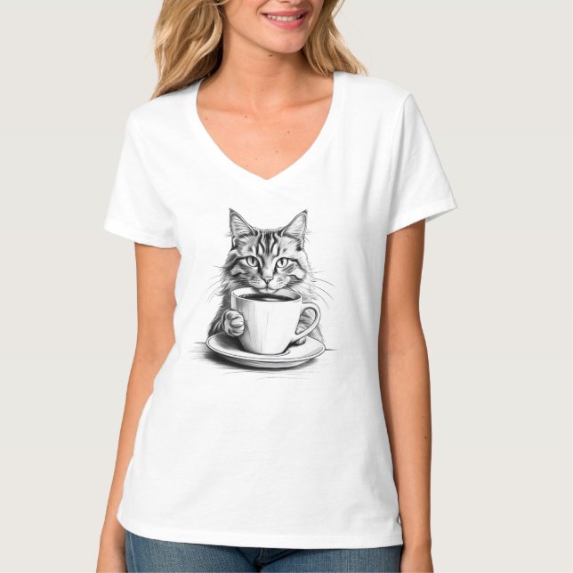 Positiva vibrationer & kaffe t shirt (Framsida)