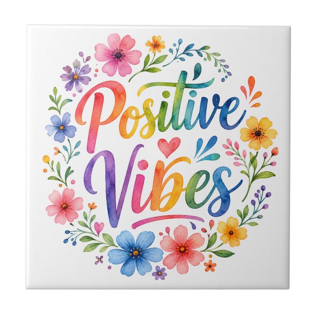 Positiva vibrationer kakelplatta (Framsidan)