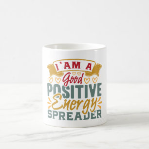Positiva Vibrationer Motiverande Citat Kaffemugg