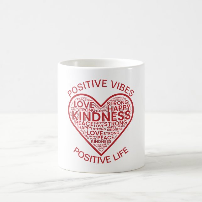 Positiva Vibrationer Positivt Liv Kaffe Mugg (Center)