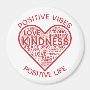 Positiva vibrationer Positivt liv Magnet