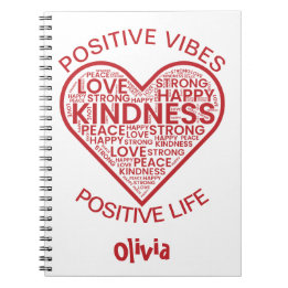 Positiva Vibrationer Positivt Liv Personlig Anteck Anteckningsbok