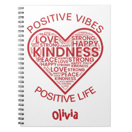 Positiva Vibrationer Positivt Liv Personlig Anteck Anteckningsbok