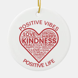 Positiva Vibrationer Positivt Liv Prydnad Julgransprydnad Keramik