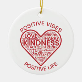 Positiva Vibrationer Positivt Liv Prydnad Julgransprydnad Keramik