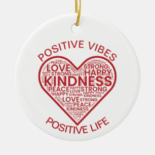 Positiva Vibrationer Positivt Liv Prydnad Julgransprydnad Keramik