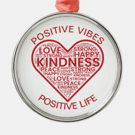Positiva Vibrationer Positivt Liv Prydnad Julgransprydnad Metall