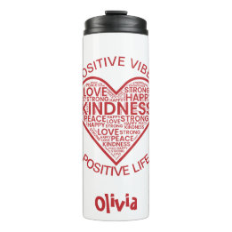 Positiva Vibrationer Positivt Liv Termisk Tumbler