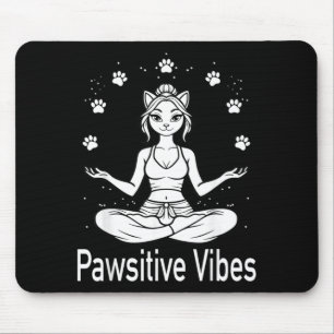 Positiva vibrationer Rolig kattmeditation Yoga Pos Musmatta