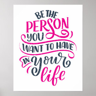 Positiva vibrationer - Var den person du vill ha Poster