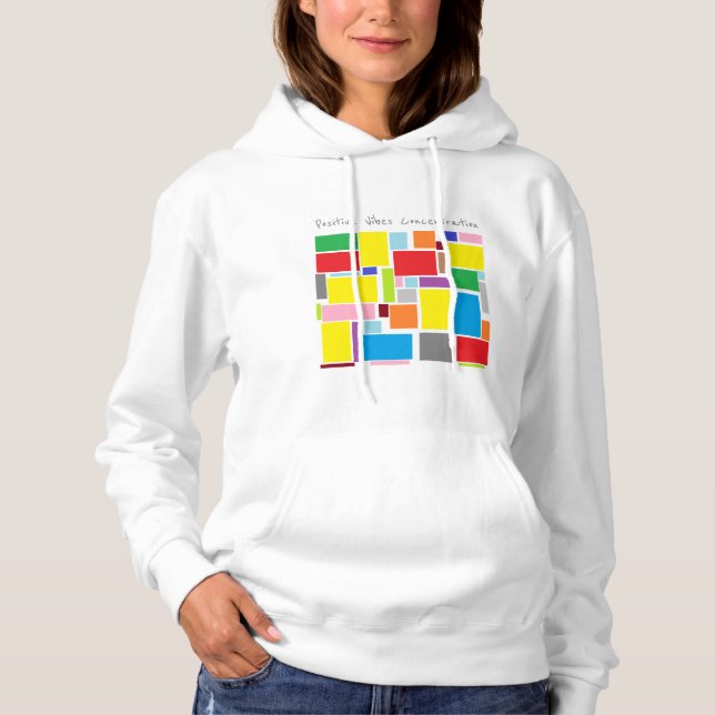 Positiva vibrationskoncentrations hoodie tröja (Framsida)
