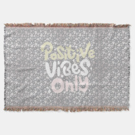 Positiva visioner endast neutralt färg boho stil filt