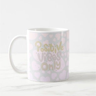 Positiva visioner endast neutralt färg boho stil kaffemugg