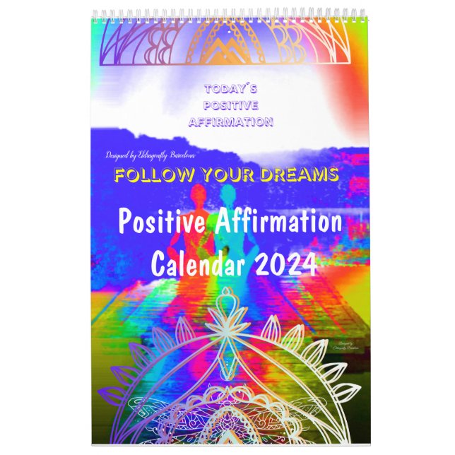 Positive Affirmation Calendar 2024 Kalender (Omslag)