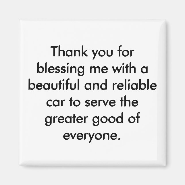 Positive Affirmation Magnet - Gratitude Påstående (Framsidan)